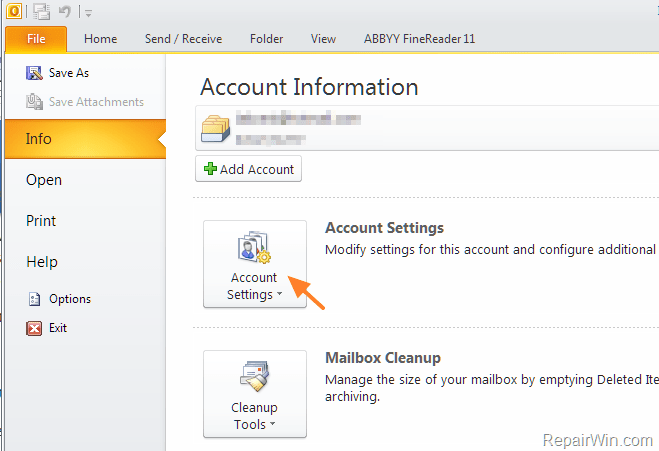 how to reinstall outlook account