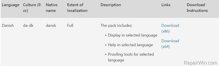 Download Office 2016 Language Packs & Change Office 2016 Display Language •  Repair Windows™