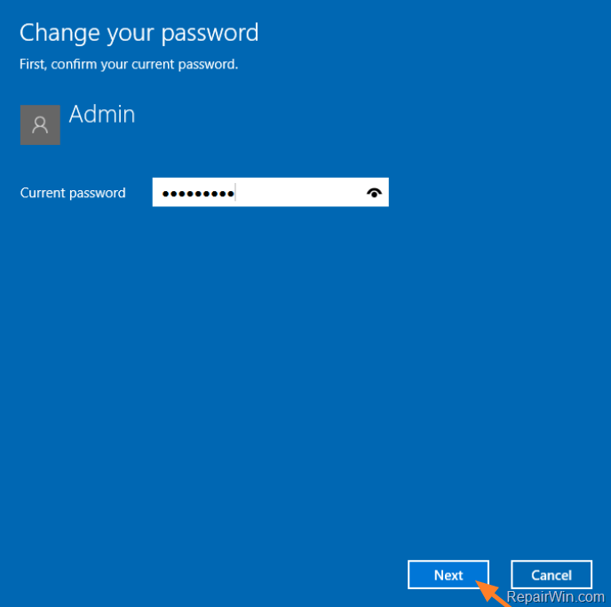 remove password windows 10