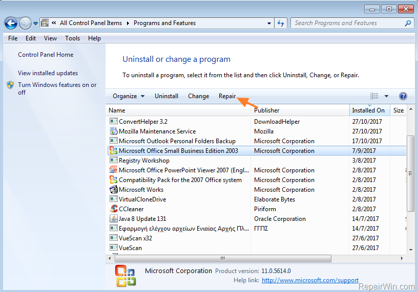how to uninstall compatibility pack for 2007 office system