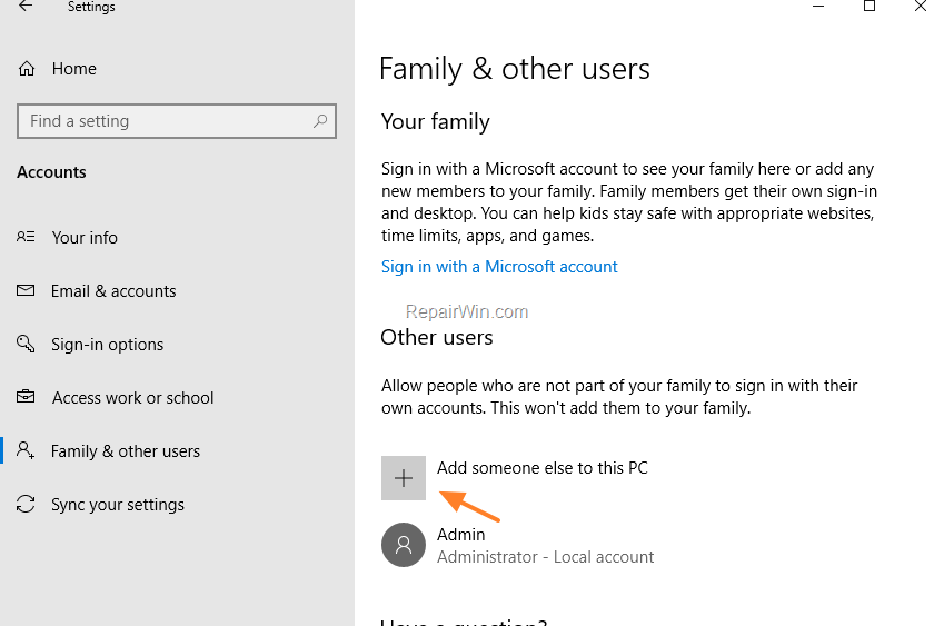 how to add a user account in windows 8