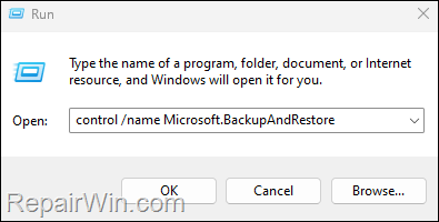 Windows Backup and Restore 