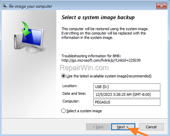  System Image Recovery