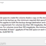 FIX: 0x80780119 – System Image Backup failed. There is not enough space to create the volume shadow copy (Solved)