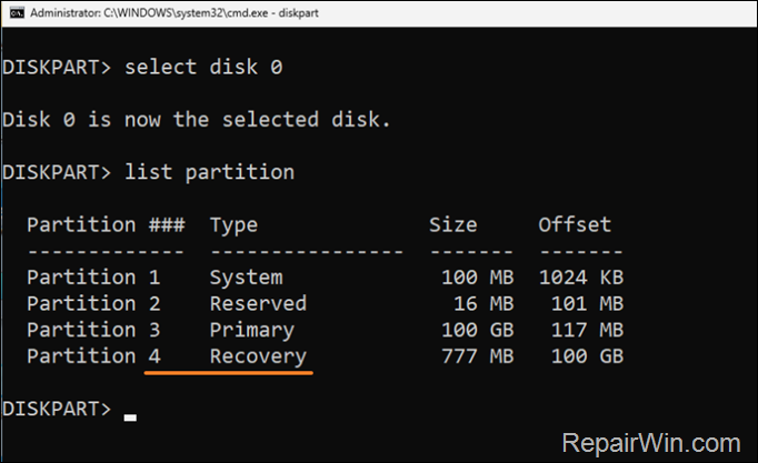 list partition