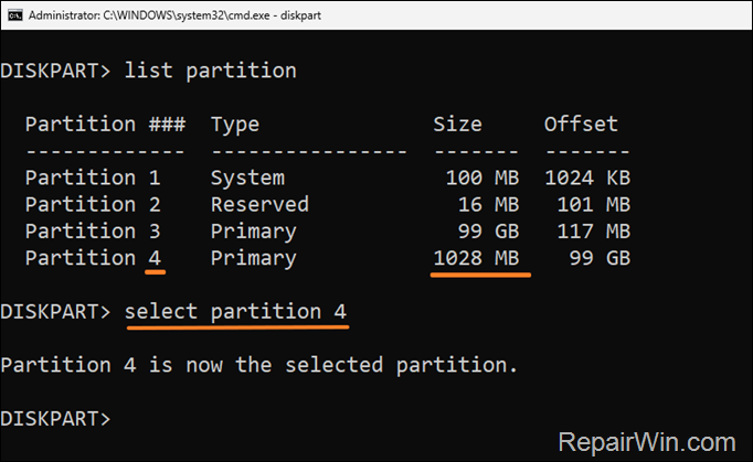 select partition