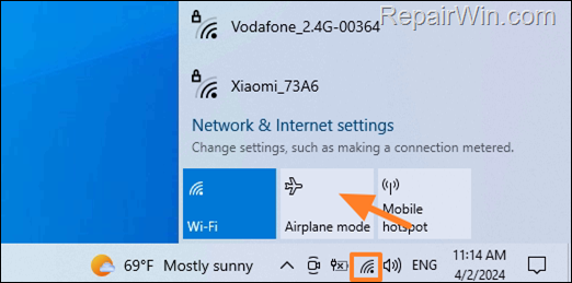 Airplane mode - On or Off